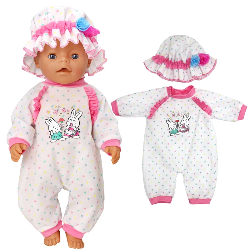 17 Inch Baby Doll Boy Outfit Green T-shirt Overalls for 43cm 18 Inch Doll Clothes Rompers