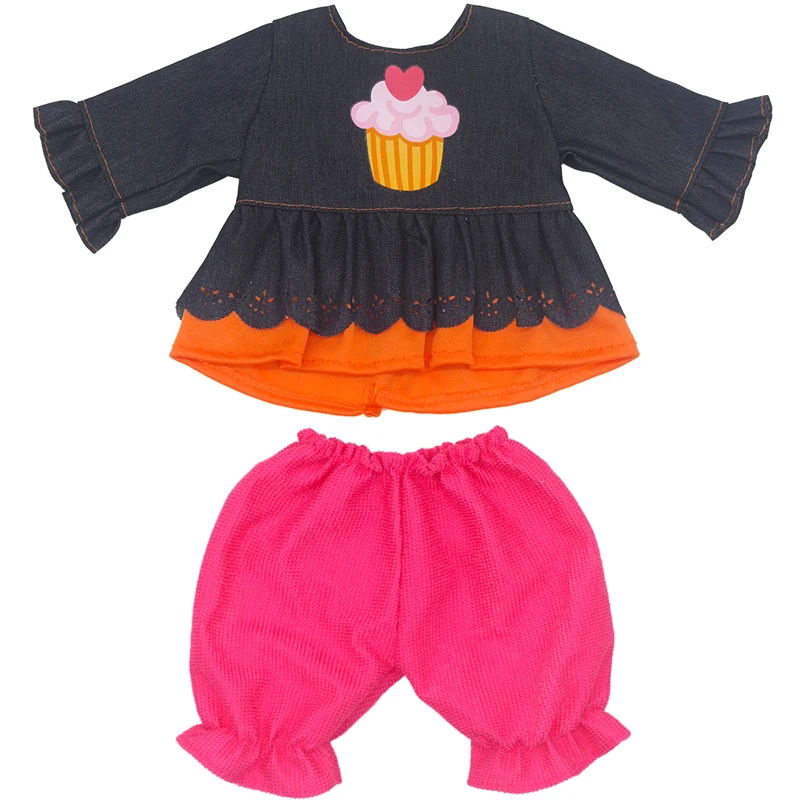 17 Inch Baby Doll Boy Outfit Green T-shirt Overalls for 43cm 18 Inch Doll Clothes Rompers