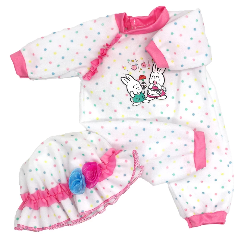 17 Inch Baby Doll Boy Outfit Green T-shirt Overalls for 43cm 18 Inch Doll Clothes Rompers