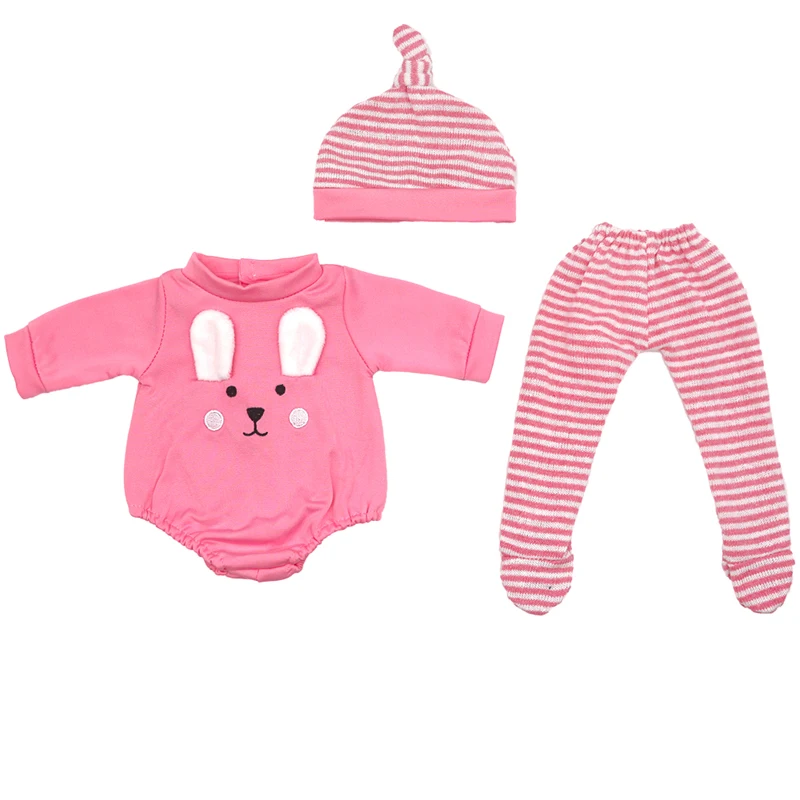 17 Inch Baby Doll Boy Outfit Green T-shirt Overalls for 43cm 18 Inch Doll Clothes Rompers