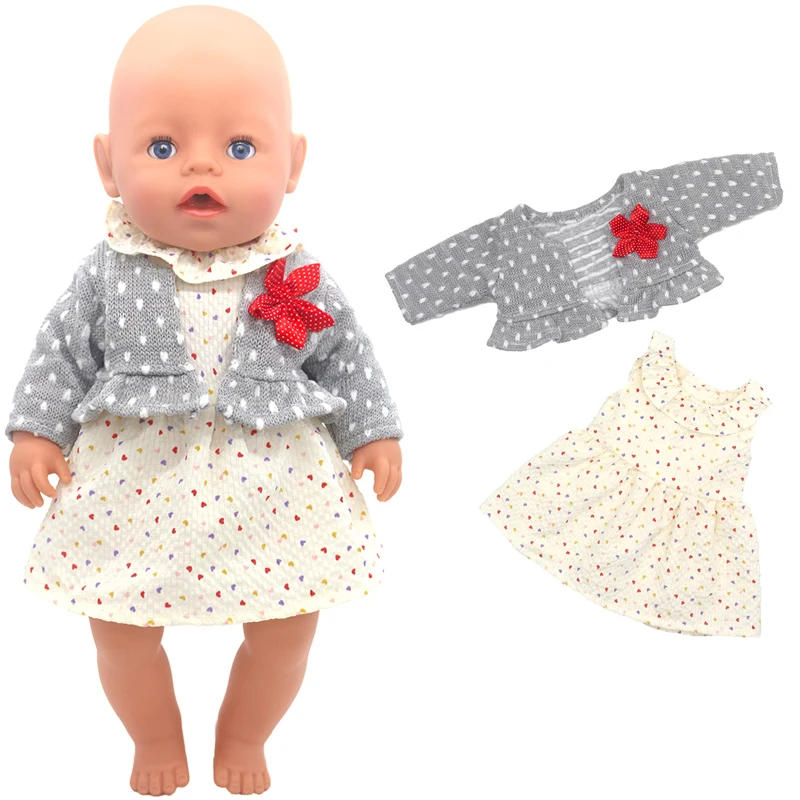 17 Inch Baby Doll Boy Outfit Green T-shirt Overalls for 43cm 18 Inch Doll Clothes Rompers