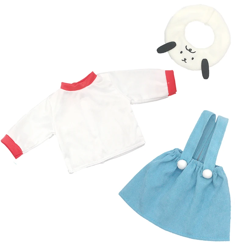 17 Inch Baby Doll Boy Outfit Green T-shirt Overalls for 43cm 18 Inch Doll Clothes Rompers