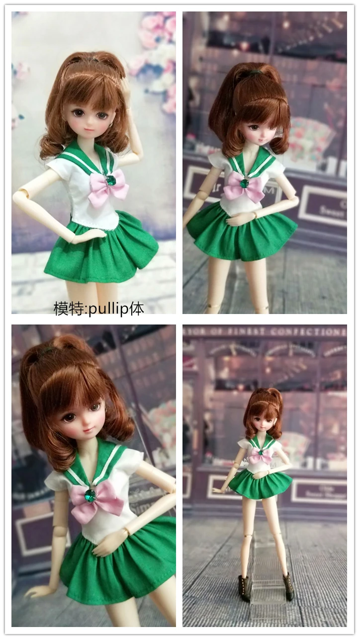 Handmade 1PCS Fashion Blyth School Uniform Exquisite Bowknot Sailor Suit Skirt for OB24 Azone Dolls Accessories