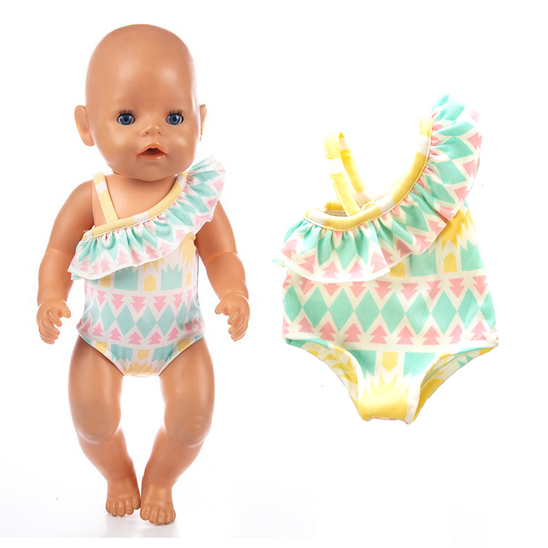 Baby Doll Summer Clothes for 43cm Born Baby Doll Swim Clothes 18 Inch Doll Bikini