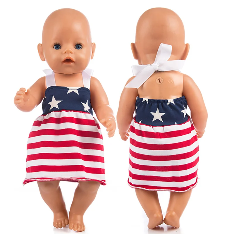 Baby Doll Summer Clothes for 43cm Born Baby Doll Swim Clothes 18 Inch Doll Bikini