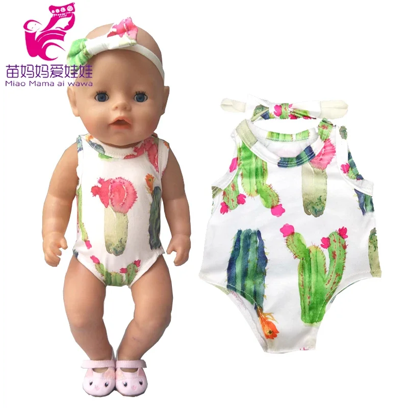 Baby Doll Summer Clothes for 43cm Born Baby Doll Swim Clothes 18 Inch Doll Bikini