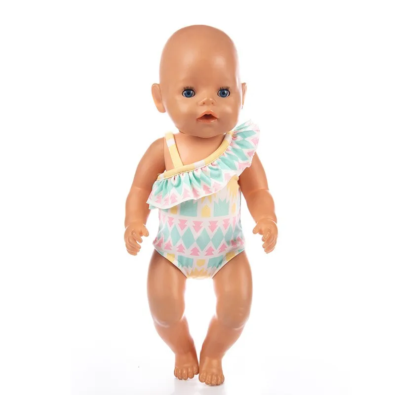 Baby Doll Summer Clothes for 43cm Born Baby Doll Swim Clothes 18 Inch Doll Bikini