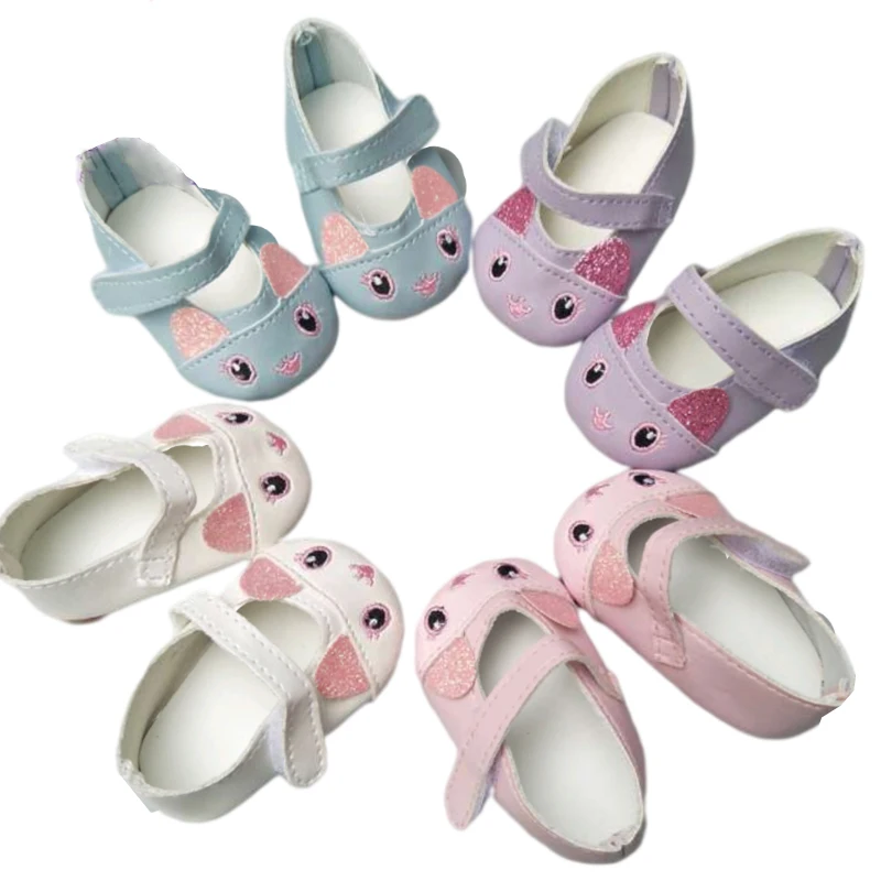 Doll Shoes for 43cm Baby New Born Dolls Reborn Baby Doll Shoes for 18' Girls Doll Cute Animal Princess Shoes