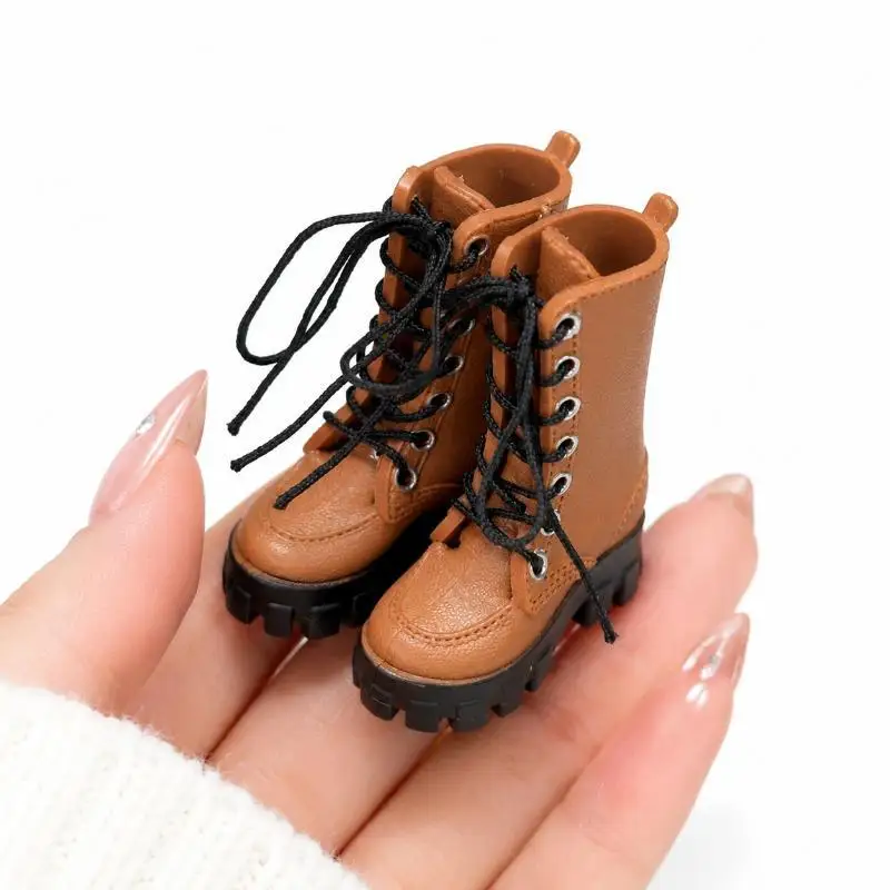 1 Pair 1/8 Doll Boots OB22 Cool Lightweight Plastic High Ankle Shoes Doll Role Play Dress Up Supplies