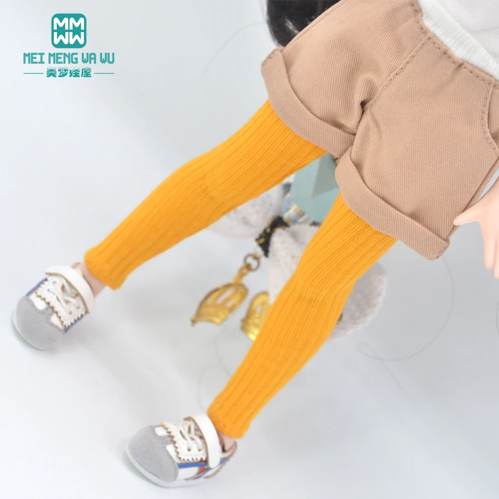Toys Doll Clothes Fit 28-30cm Blyth Azone OB22 OB24 Party Doll Dress Up Soot Stripes Pink Gray Tights Pantyhose