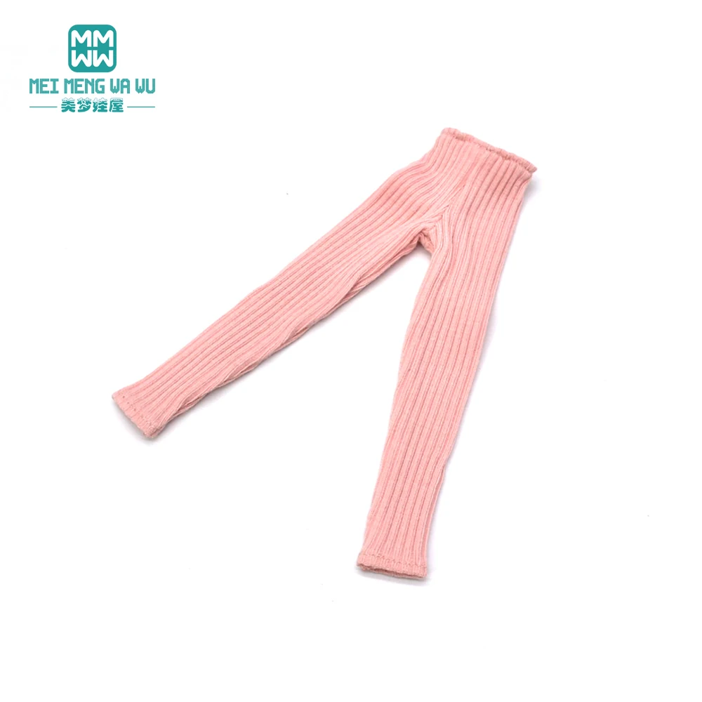 Toys Doll Clothes Fit 28-30cm Blyth Azone OB22 OB24 Party Doll Dress Up Soot Stripes Pink Gray Tights Pantyhose