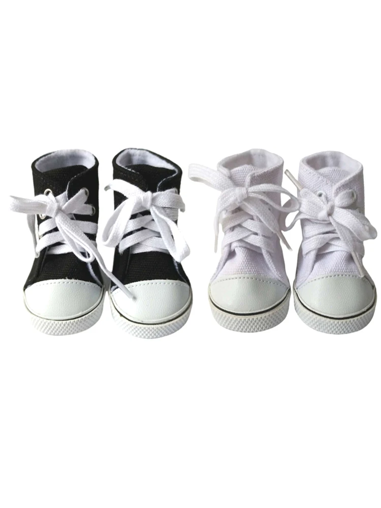 7cm Doll Shoes for 43CM Reborn Baby Doll Shoes Pink White Sneakers for 18 Inch Doll 7cm Doll Boots