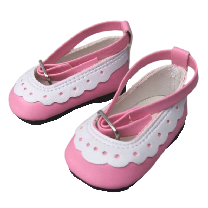 7cm Doll Shoes for 43CM Reborn Baby Doll Shoes Pink White Sneakers for 18 Inch Doll 7cm Doll Boots