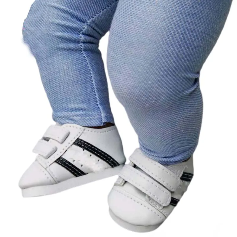 7cm Doll Shoes for 43CM Reborn Baby Doll Shoes Pink White Sneakers for 18 Inch Doll 7cm Doll Boots