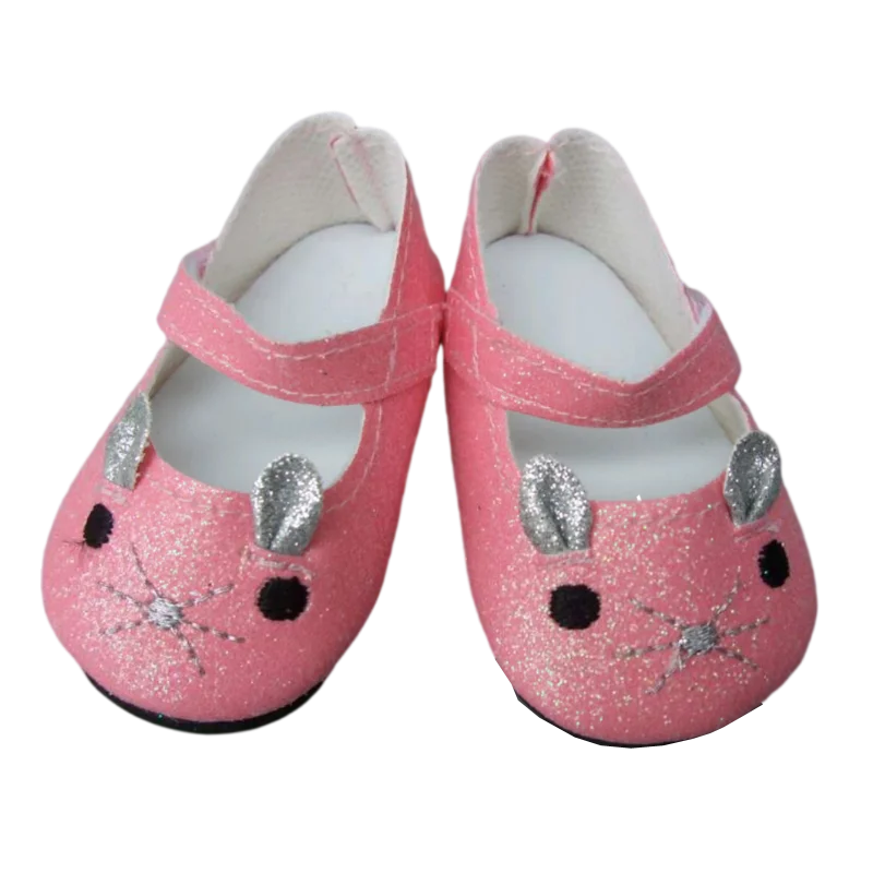 7cm Doll Shoes for 43CM Reborn Baby Doll Shoes Pink White Sneakers for 18 Inch Doll 7cm Doll Boots