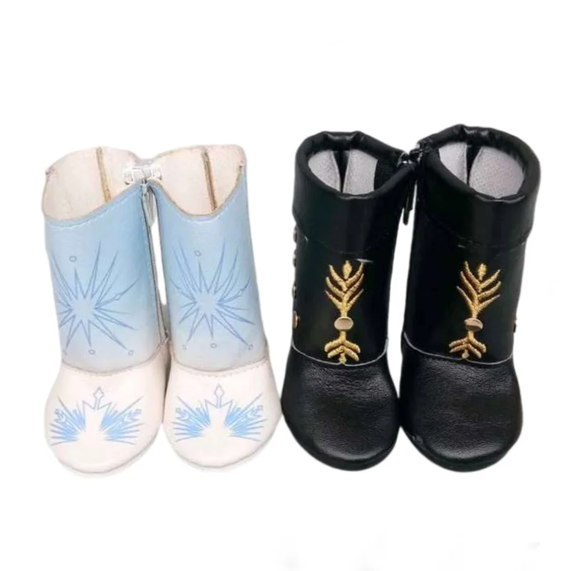 7cm Doll Shoes for 43CM Reborn Baby Doll Shoes Pink White Sneakers for 18 Inch Doll 7cm Doll Boots