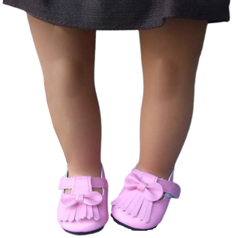 7cm Doll Shoes for 43CM Reborn Baby Doll Shoes Pink White Sneakers for 18 Inch Doll 7cm Doll Boots