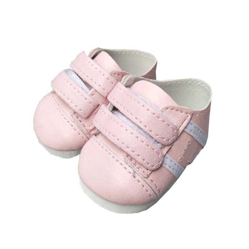 7cm Doll Shoes for 43CM Reborn Baby Doll Shoes Pink White Sneakers for 18 Inch Doll 7cm Doll Boots