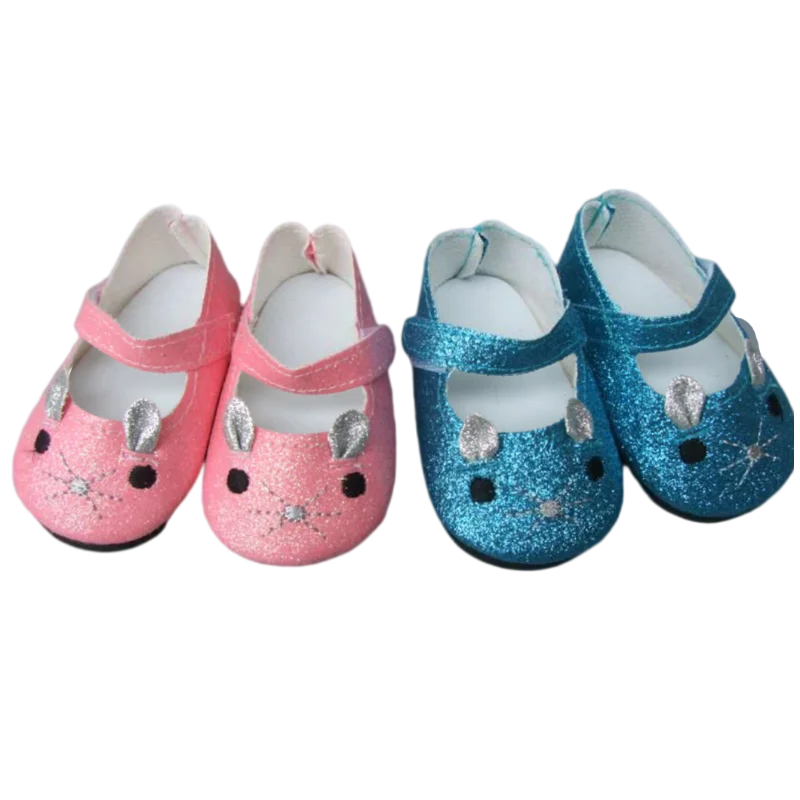 7cm Doll Shoes for 43CM Reborn Baby Doll Shoes Pink White Sneakers for 18 Inch Doll 7cm Doll Boots