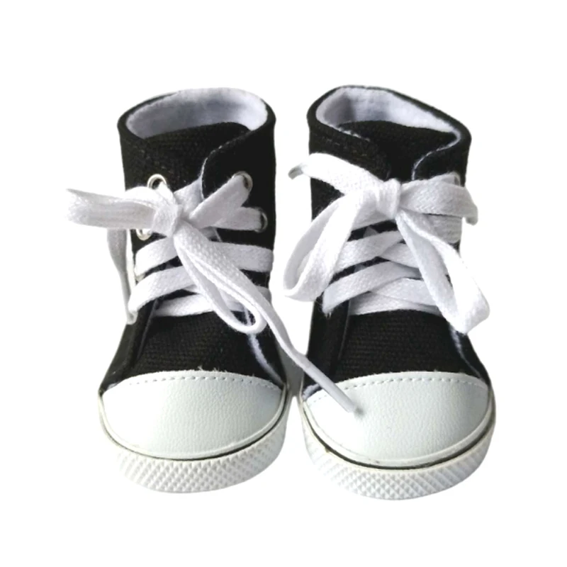 7cm Doll Shoes for 43CM Reborn Baby Doll Shoes Pink White Sneakers for 18 Inch Doll 7cm Doll Boots