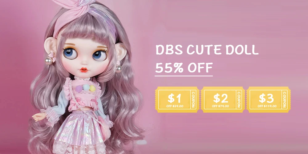 ICY DBS Blyth Doll Licca Body Lace Dress Bow Knot Pink Green Princess Suit Anime Outfits