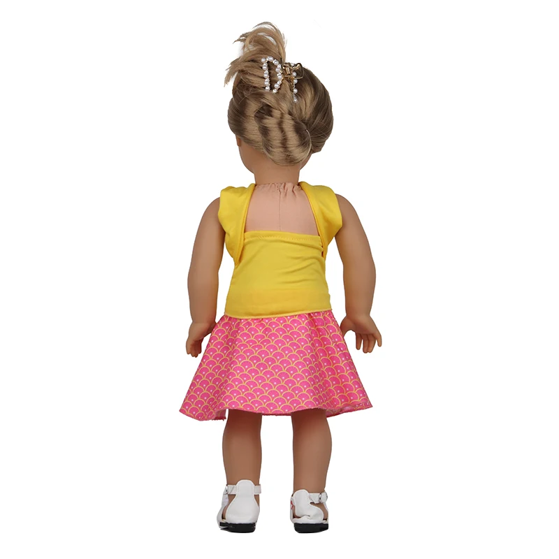 Doll Flamingo Summer Clothes 15 Styles Skirt Dress Accessories Fit 18 Inch American&43 Cm Baby New Born Doll Generation Gifts
