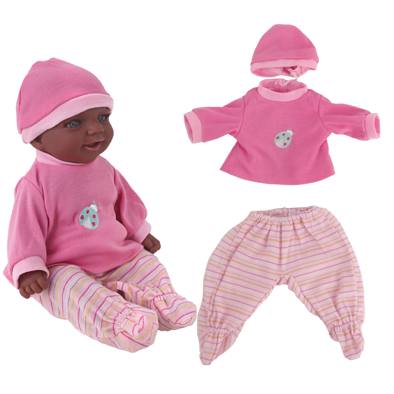 30Cm Baby New Born Doll Clothes Jumpsuit Outfit Pajamas Cartoon Giraffes, Fish, Bees, Beetles Clothes For 12 Inches  Girl Doll