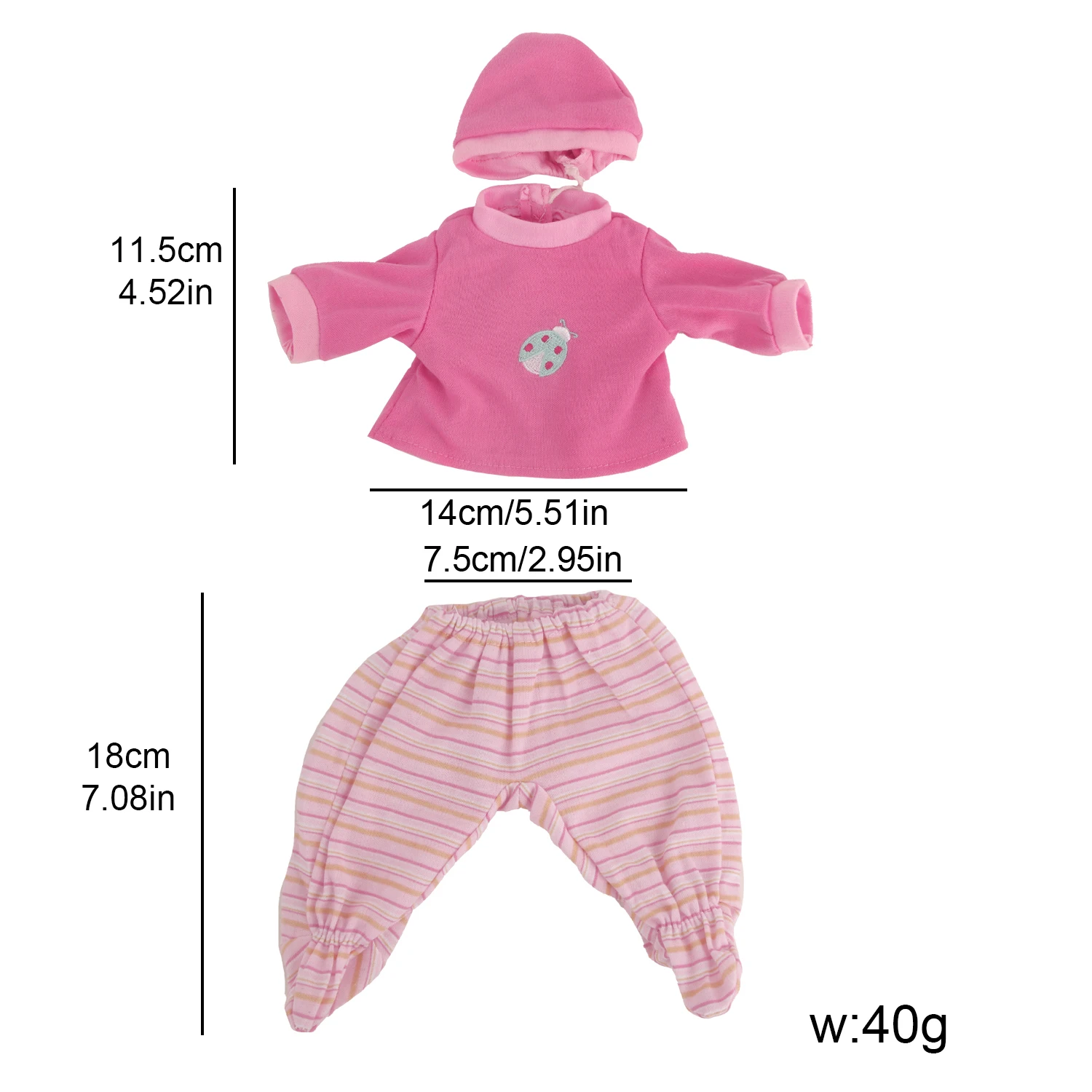 30Cm Baby New Born Doll Clothes Jumpsuit Outfit Pajamas Cartoon Giraffes, Fish, Bees, Beetles Clothes For 12 Inches  Girl Doll