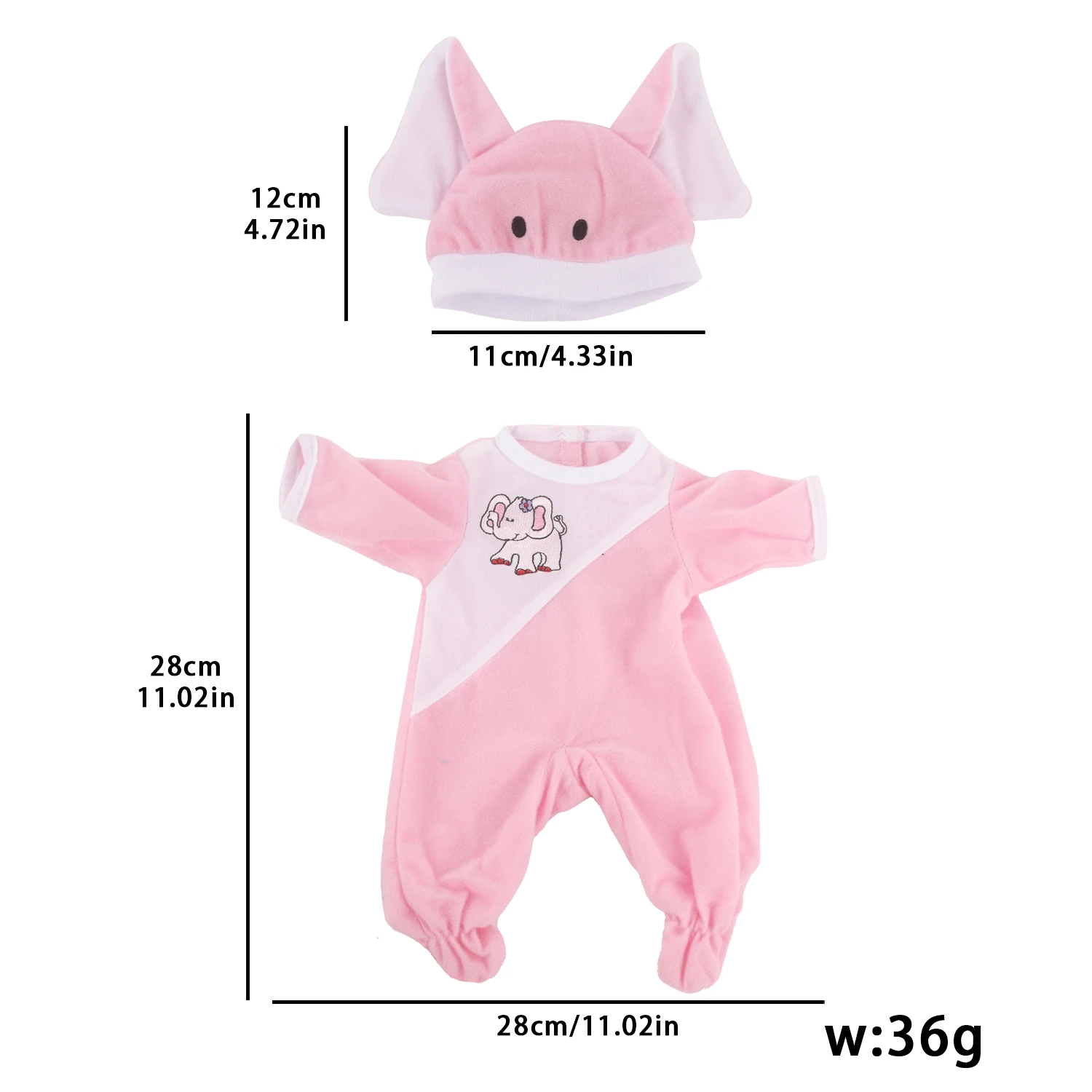 30Cm Baby New Born Doll Clothes Jumpsuit Outfit Pajamas Cartoon Giraffes, Fish, Bees, Beetles Clothes For 12 Inches  Girl Doll