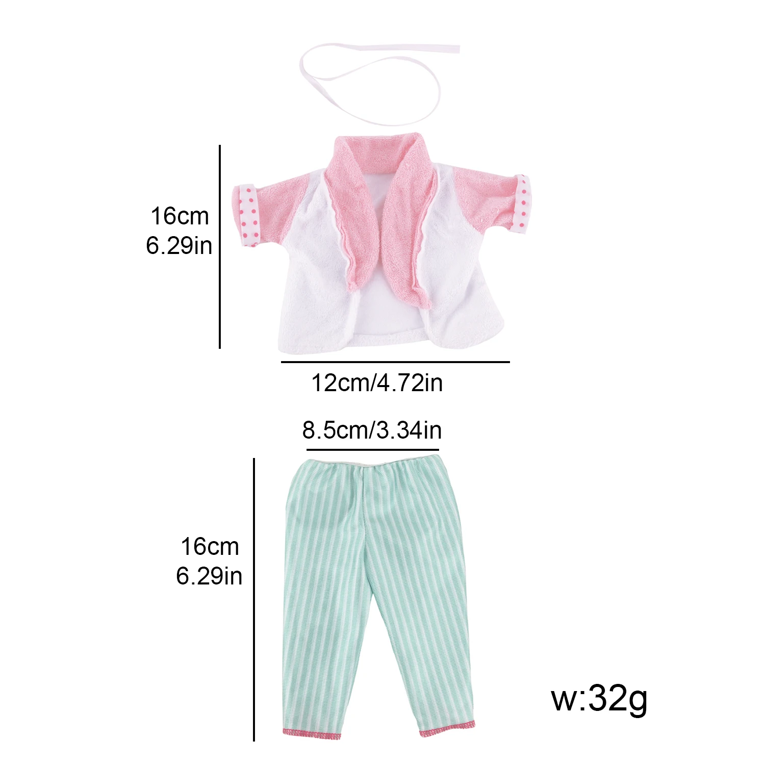30Cm Baby New Born Doll Clothes Jumpsuit Outfit Pajamas Cartoon Giraffes, Fish, Bees, Beetles Clothes For 12 Inches  Girl Doll