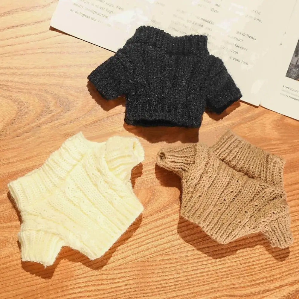 20cm Cotton Doll Fashion Knitted Coat Sweaters Outfits Winter Warm Tops for Idol Dolls Clothes Accessories Baby Kid DIY Toys