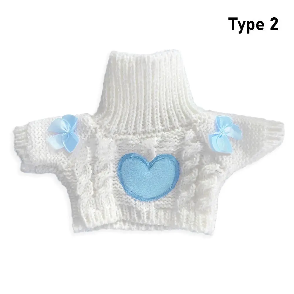 20cm Cotton Doll Fashion Knitted Coat Sweaters Outfits Winter Warm Tops for Idol Dolls Clothes Accessories Baby Kid DIY Toys