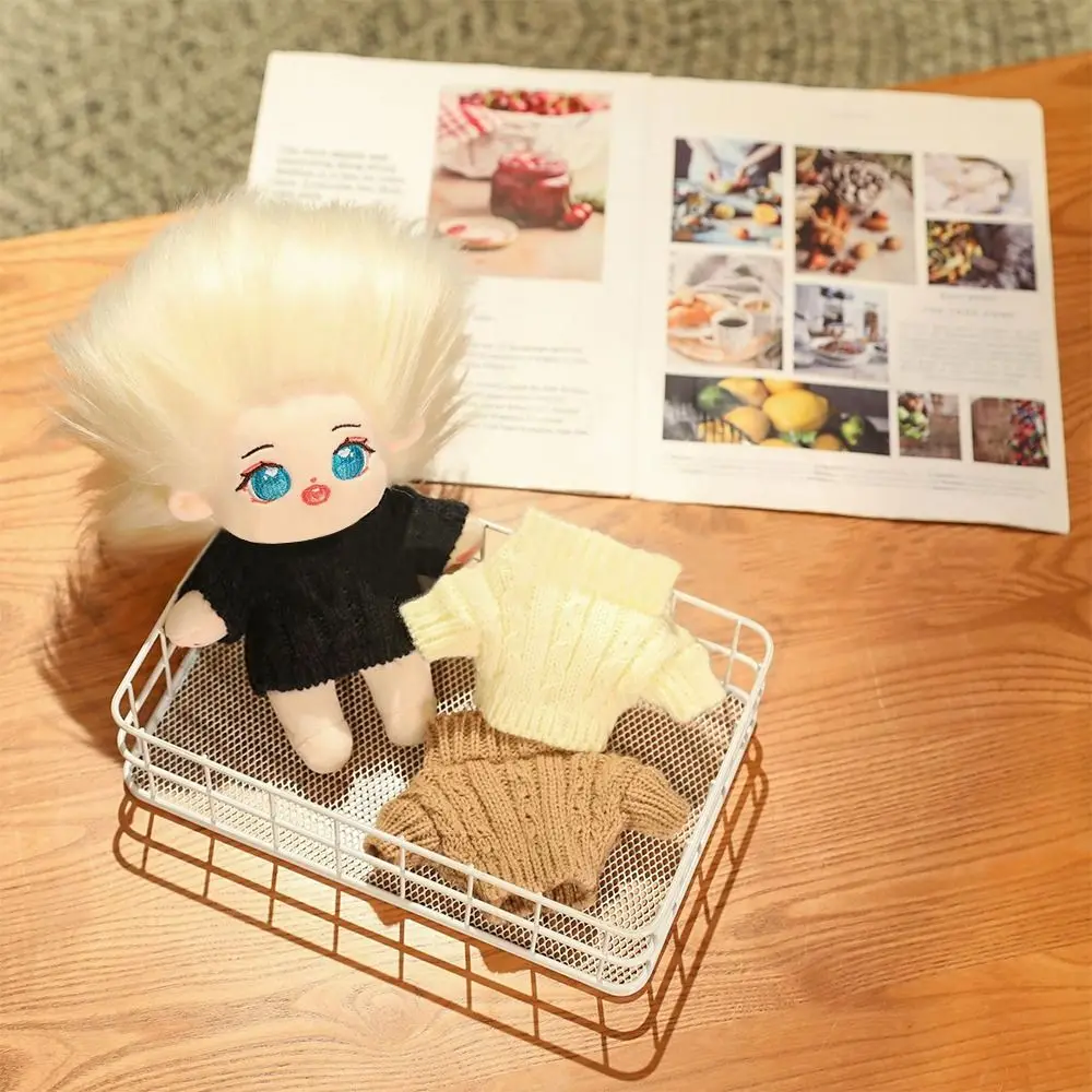 20cm Cotton Doll Fashion Knitted Coat Sweaters Outfits Winter Warm Tops for Idol Dolls Clothes Accessories Baby Kid DIY Toys