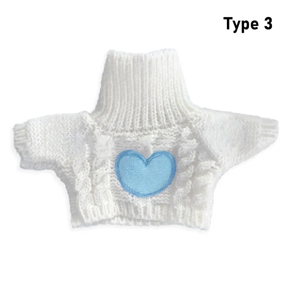 20cm Cotton Doll Fashion Knitted Coat Sweaters Outfits Winter Warm Tops for Idol Dolls Clothes Accessories Baby Kid DIY Toys
