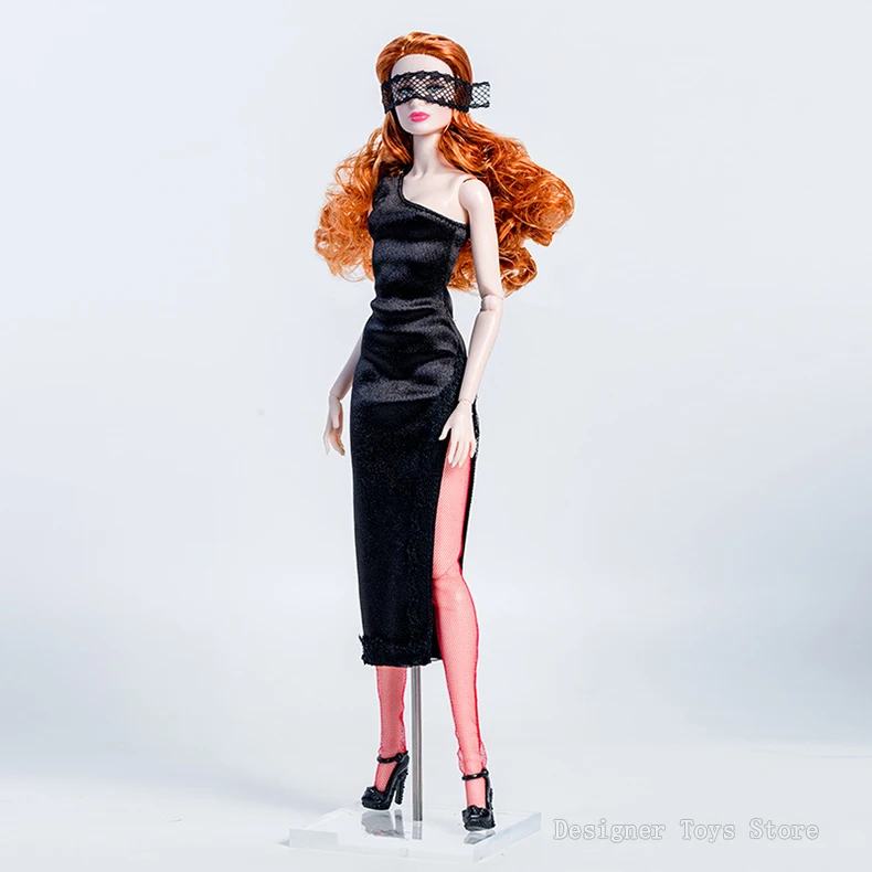 32cm Supermodel Doll Clothes Suit European Fashion Classic Little Black Dress Exquisite Accessories Set DIY Toy Collector Gifts
