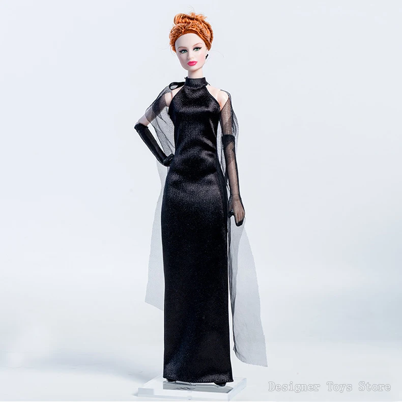 32cm Supermodel Doll Clothes Suit European Fashion Classic Little Black Dress Exquisite Accessories Set DIY Toy Collector Gifts