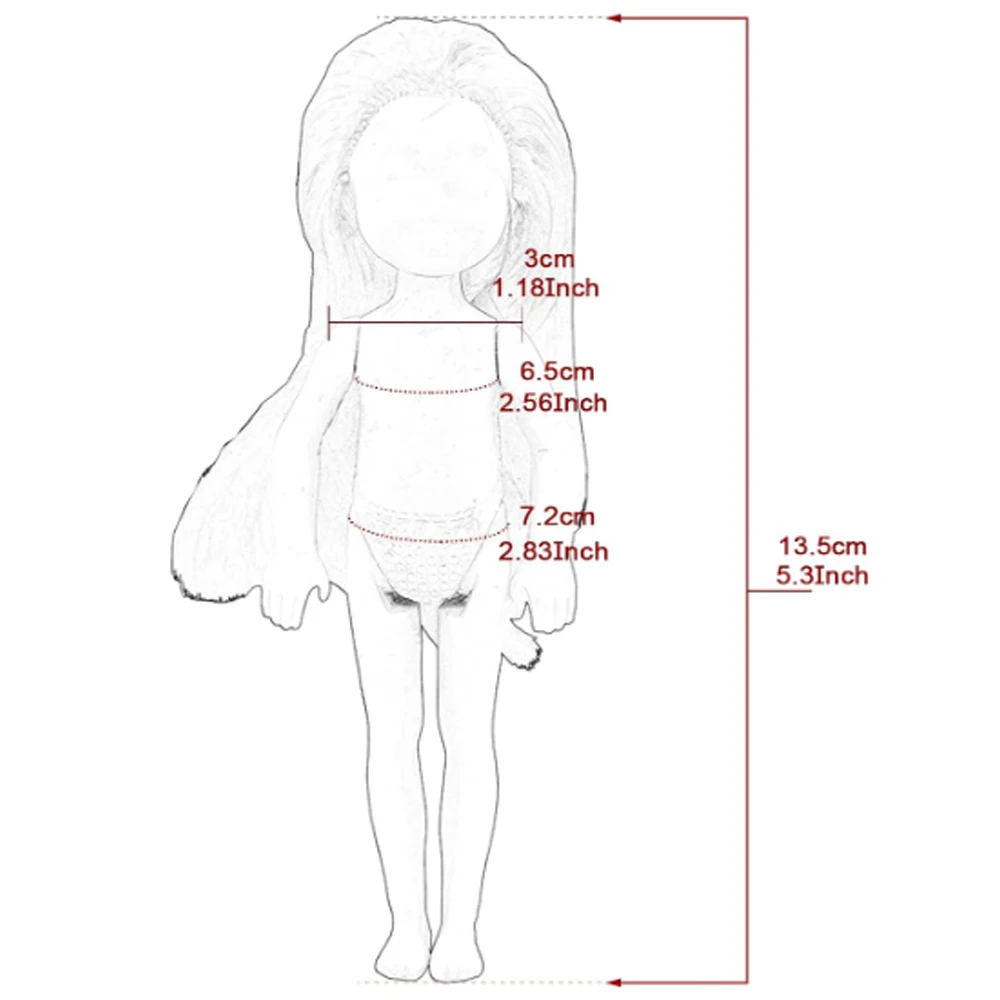 22pcs Set of 5.5-Inch Cute Doll Clothes and Accessories, 8pcs Skirt, 10 Hangers, 4pcs Mini Computer Headset Accessories Set
