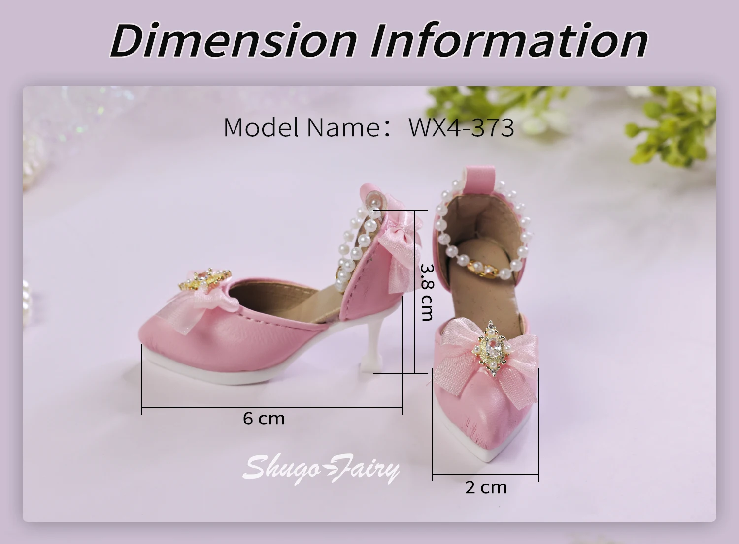 Shuga Fairy Bjd Shoes 1/4 Mini Toy High-heeled Shoes Multicolor Colors WX4-373 Bjd Doll Accessories