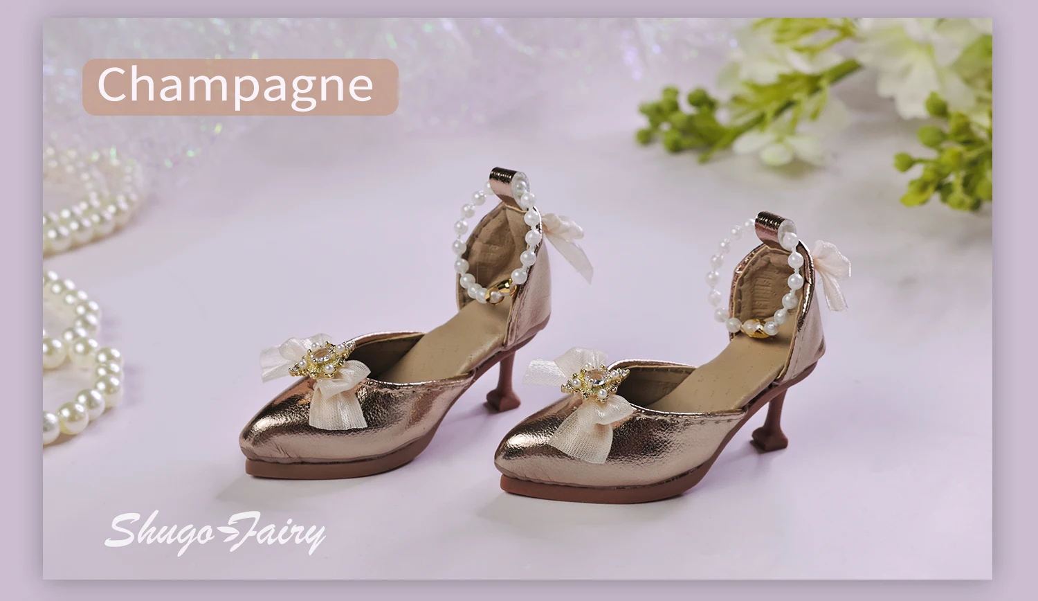 Shuga Fairy Bjd Shoes 1/4 Mini Toy High-heeled Shoes Multicolor Colors WX4-373 Bjd Doll Accessories
