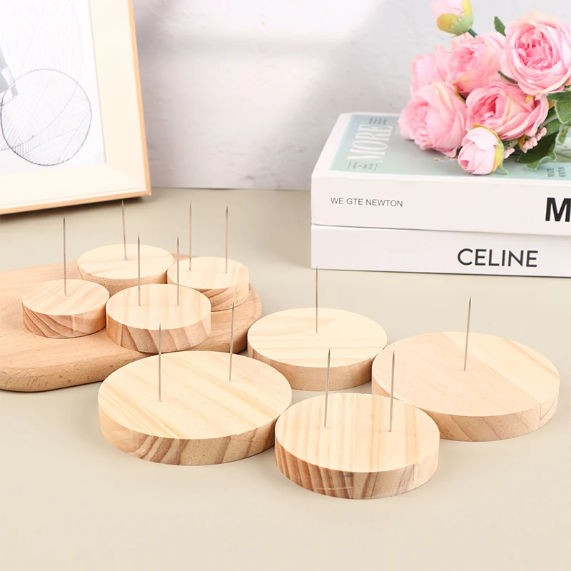 1pcs Display Stand Holder Crochet Stands Rack Support Storage Base Wooden Figure Animal Action Suppprt Base