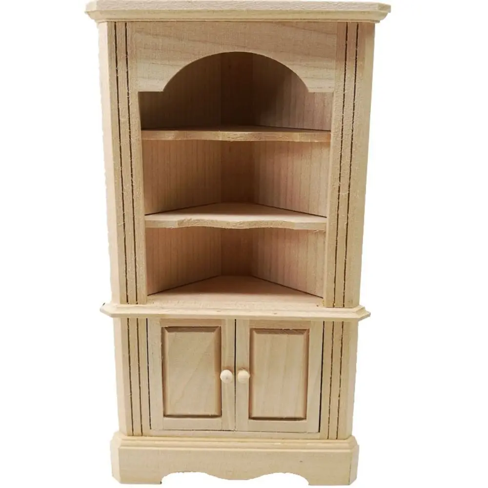 1/12 Dollhouse Miniature Wooden Bed Mini 8 Styles Chairs Model Toys Doll House Simulation Furniture Cabinet Bed Model
