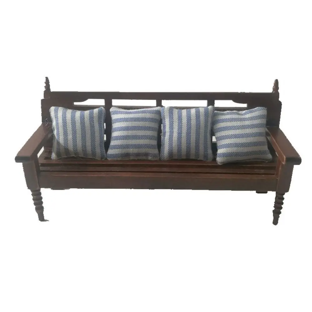 1/12 Dollhouse Miniature Wooden Bed Mini 8 Styles Chairs Model Toys Doll House Simulation Furniture Cabinet Bed Model