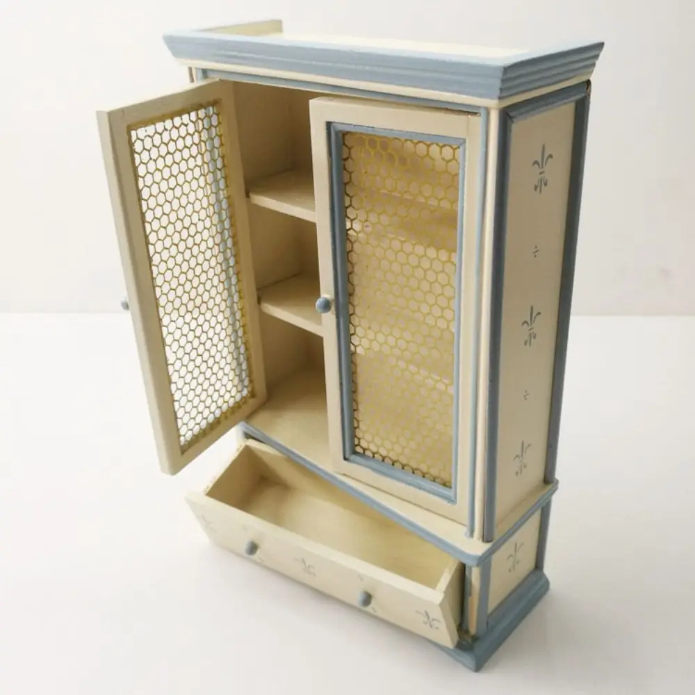 1/12 Dollhouse Miniature Wooden Bed Mini 8 Styles Chairs Model Toys Doll House Simulation Furniture Cabinet Bed Model