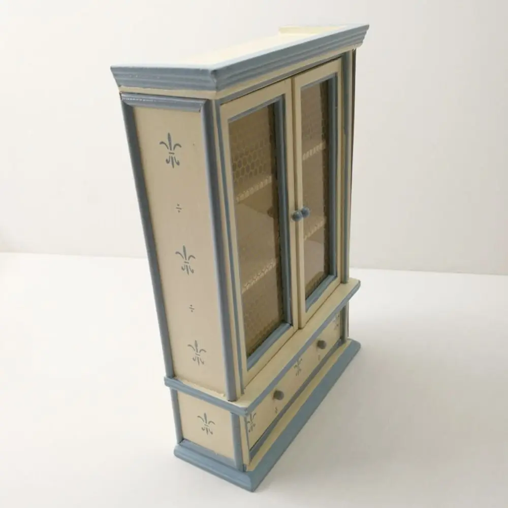 1/12 Dollhouse Miniature Wooden Bed Mini 8 Styles Chairs Model Toys Doll House Simulation Furniture Cabinet Bed Model