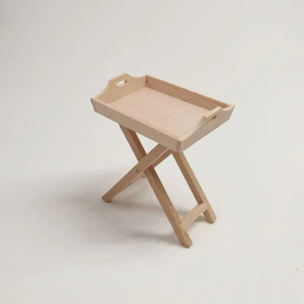 1/12 Dollhouse Miniature Wooden Bed Mini 8 Styles Chairs Model Toys Doll House Simulation Furniture Cabinet Bed Model
