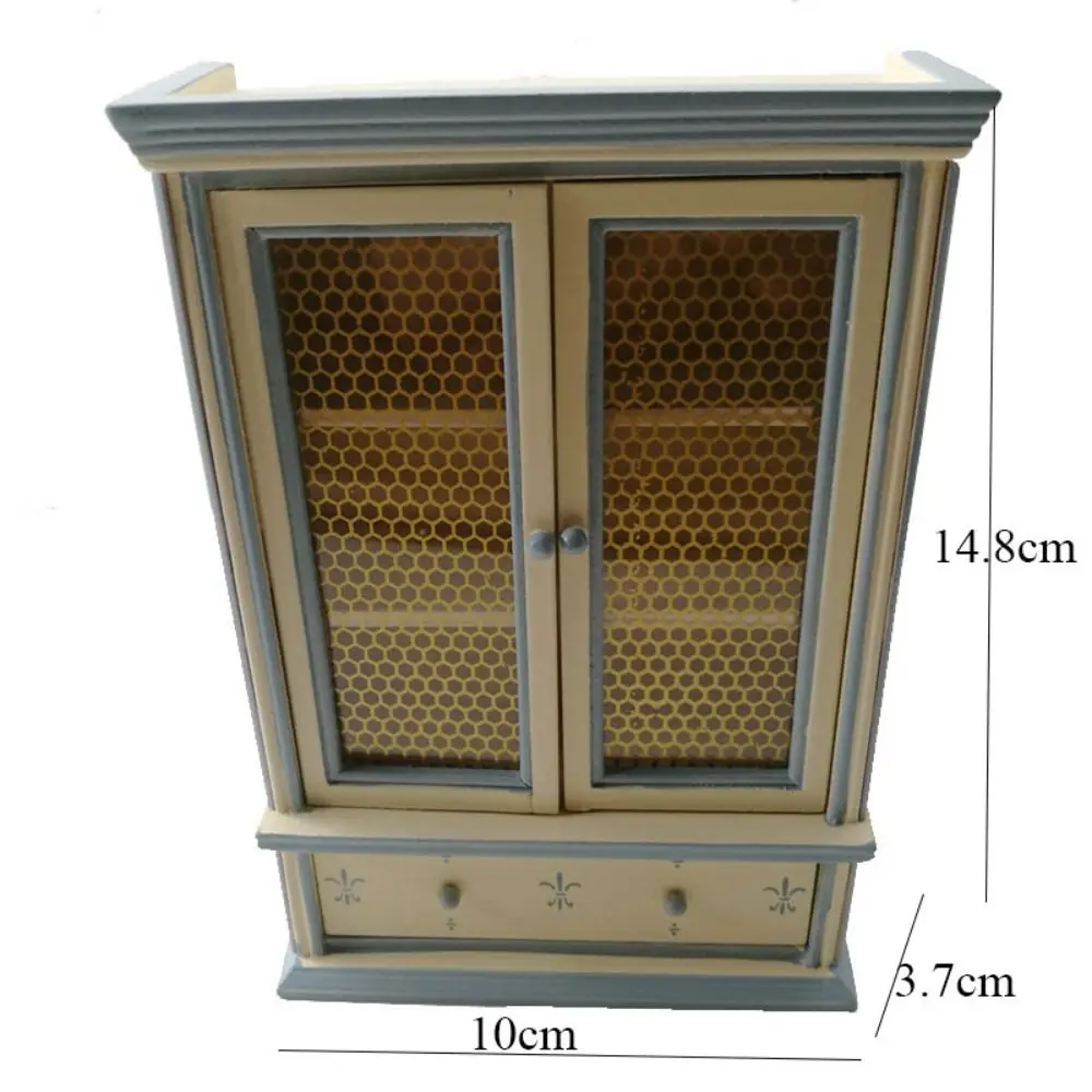 1/12 Dollhouse Miniature Wooden Bed Mini 8 Styles Chairs Model Toys Doll House Simulation Furniture Cabinet Bed Model