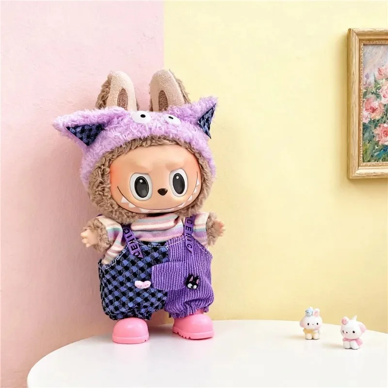 15 17cm For Labubu Doll Cartoon Hellokitty Outfit Clothes Magic Dark Style Kuromi Skirt Dress Cosplay Change Clothing Accessory