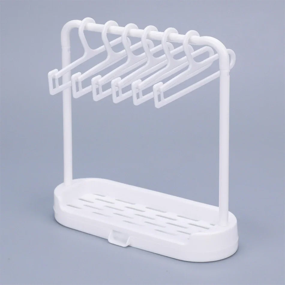 Wholesale For Labubu Clothes Hanger Rack For Doll Clothes Shoes Storage Rack Plastic Accessories Decoration Girl Birthday Gift