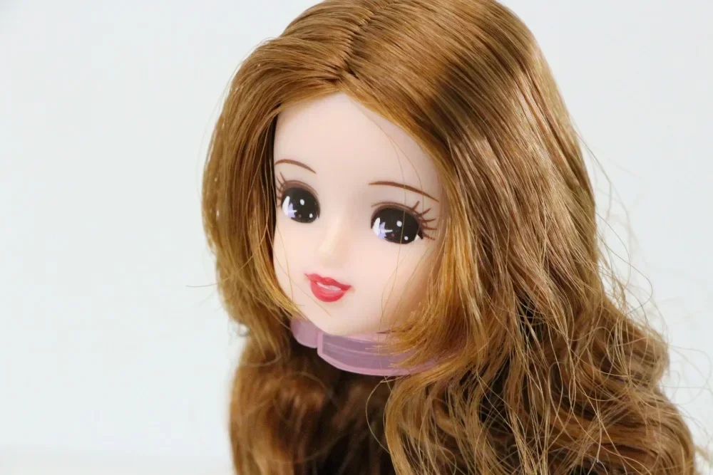 short long hair doll heads licca colorful hair girls boys doll head