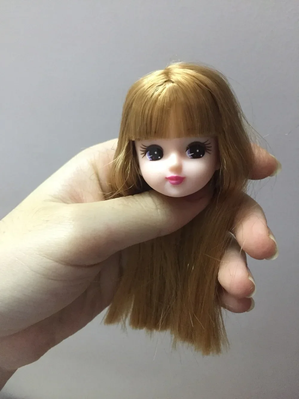 short long hair doll heads licca colorful hair girls boys doll head